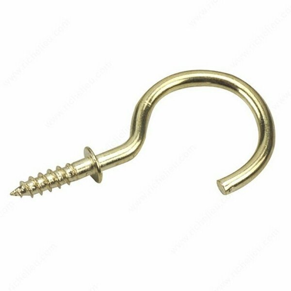 Richelieu America Onward Cup Hook, 18 mm Opening, 46 mm L, Metal, Brass 2785BR